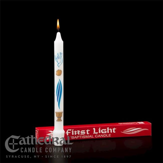 Cathedral Candle 406642 Candle - Baptismal First Light - 0.75 x 9.25 in.