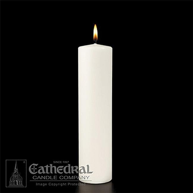 Cathedral Candle 407248 Ceremonial Pillar Candle Stearine White - 3 x 12 in.