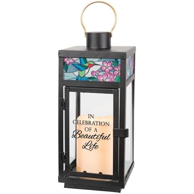 Carson Home Accents 397540 Lantern with Flameless LED Candle & Timer - Staine...