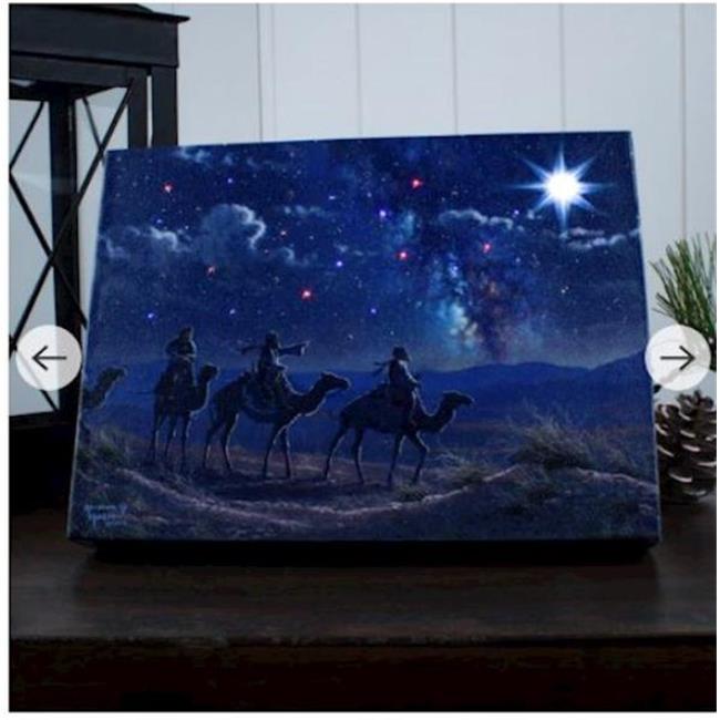 Glow Decor 479719 Mini Canvas - Following The Light - LED Tabletop with Timer...