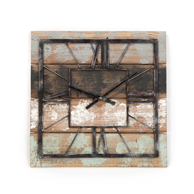 Aspire 8217 20 x 20 x 1.5 in. Weston Square Wall Clock  Multi Color