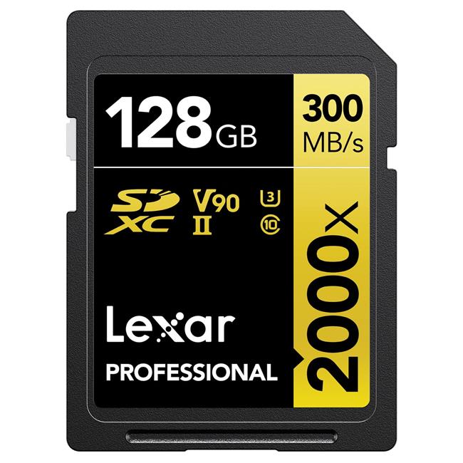 Lexar LSD2000128G-BNNNU 128GB Professional 2000x UHS-II SDXC Memory Card - Cl...