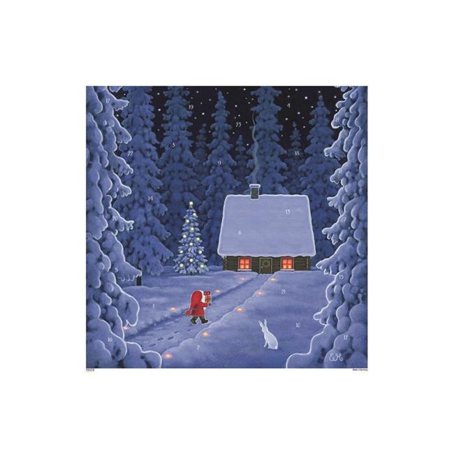 Korsch Verlag 10509 11.75 x 11.75 x 0.1 in. Advent Tomte at Cottage