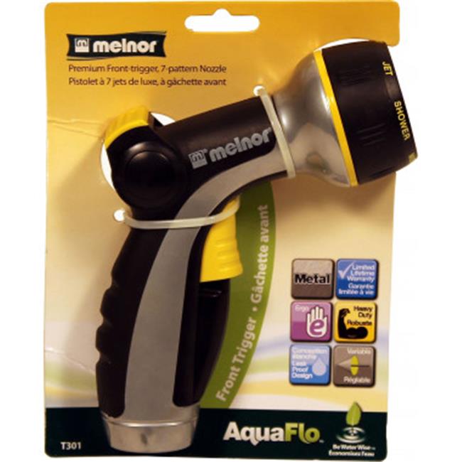 Melnor XT301-T301 30 ft. dia 7-Pattern Aquaflo Titanium Metal Front Trigger