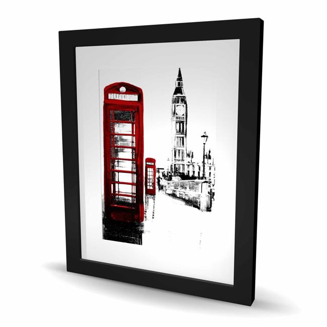 Begin Home Decor C1FM1620SJXYA9 16 x 20 in. Telephone Box & Big Ben Print Wal...