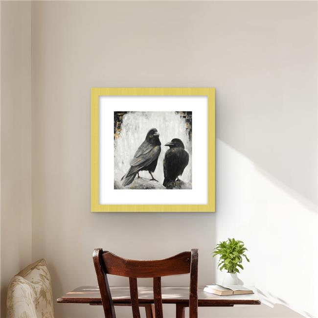 Begin Home Decor C1FM1616KDTSEN 16 x 16 in. Two Crows Birds Print Wall Art - ...