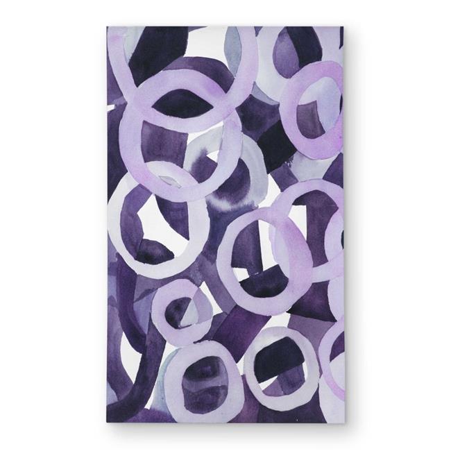 3x5 ft. Abstract Purple Rings - Pattern Abstract Outdoor Rectangle Area Rug