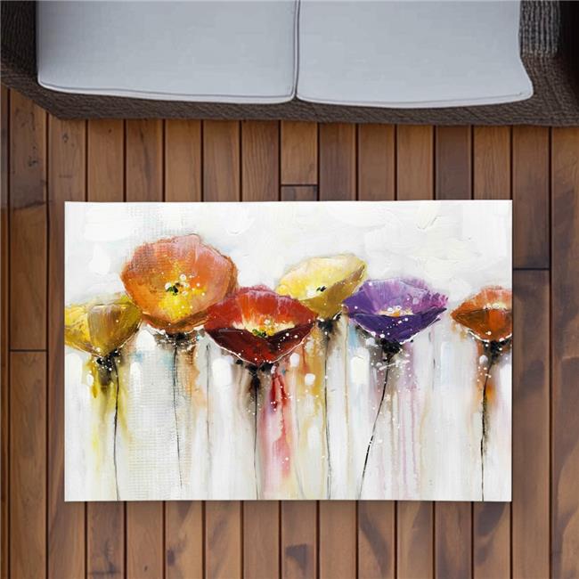 Begin Home Decor C1ROAR23PTK1SP 2 x 3 ft. Multiple Colorful Abstract Flowers ...