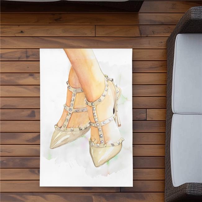 Begin Home Decor C1ROAR23LP0DWD 2 x 3 ft. Studded High Heels Outdoor Area Rug...