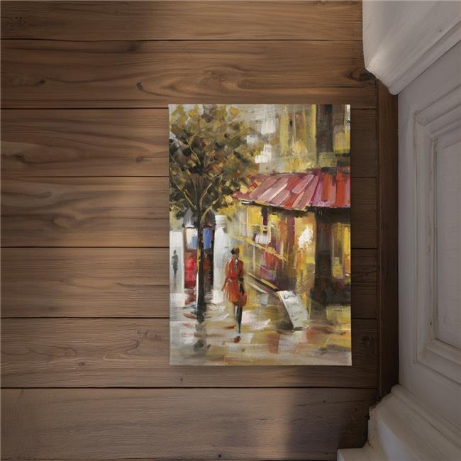 Begin Home Decor CODM17240S08YV 17 x 24 in. Abstract Street with Passers - Co...