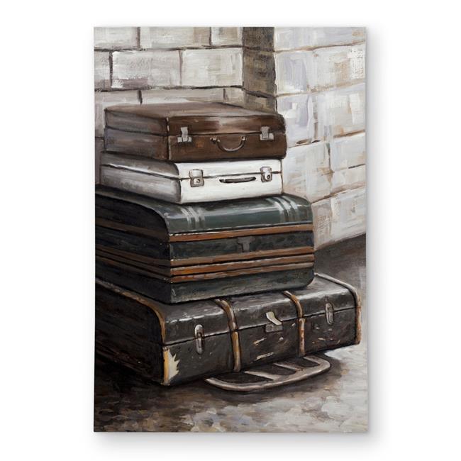 Begin Home Decor C1ROAR23AA6X6K 2 x 3 ft. Four Old Traveling Suitcases Rug - ...