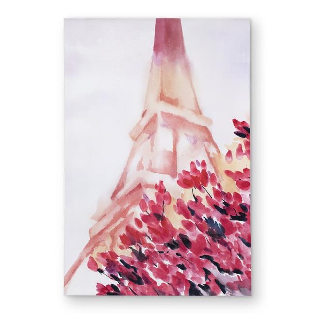 Begin Home Decor C1ROAR23LP93HV 2 x 3 ft. Pink Eiffel Tower Outdoor Area Rug ...