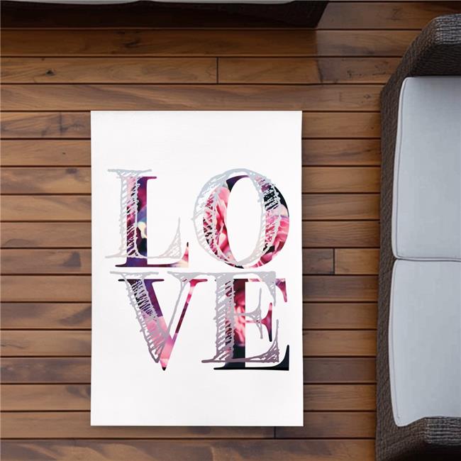 2x3 ft. Love Bloom - Bedroom Shapes Outdoor Area Rug for Home Decor - Rectangle