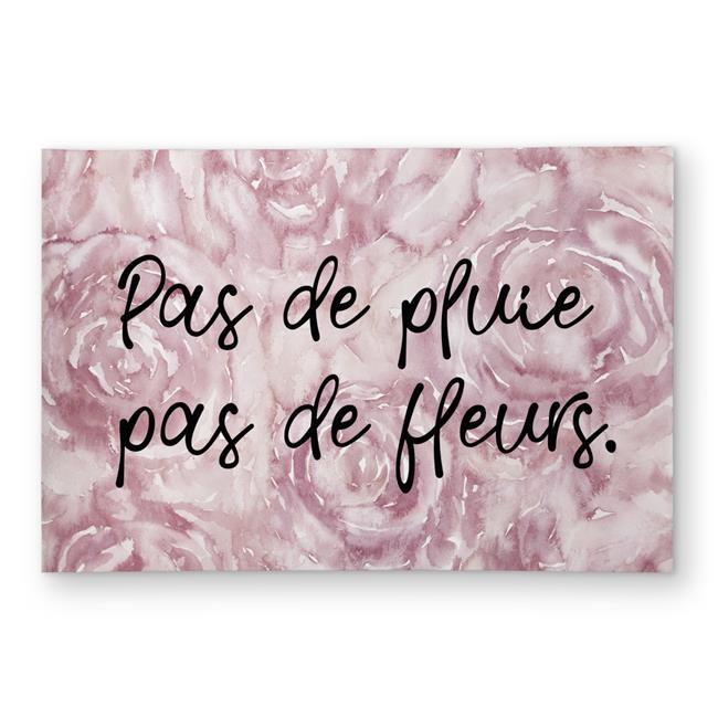 Begin Home Decor C1ROAR23URB6N3 2 x 3 ft. Pas De Pluie Pas De Fleurs - Pink M...