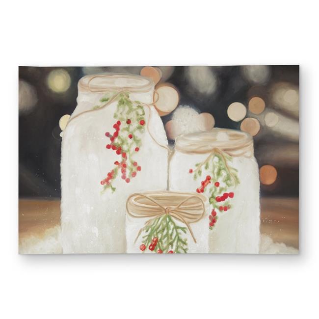 2x3 ft. Christmas Candles - Rustic Kitchen Outdoor Area Rug Decor - Rectangle