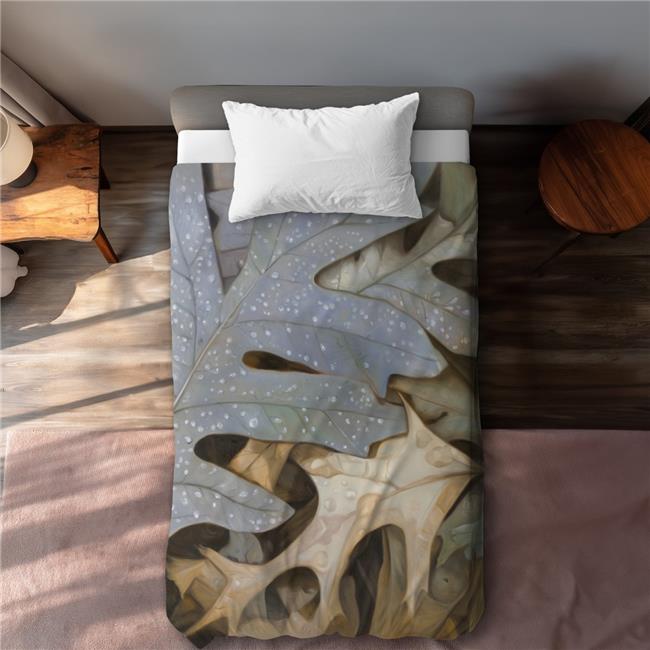 Twin Extra Long Autumn Leaves Bedroom Hyperrealist Duvet Cover - Home Decor