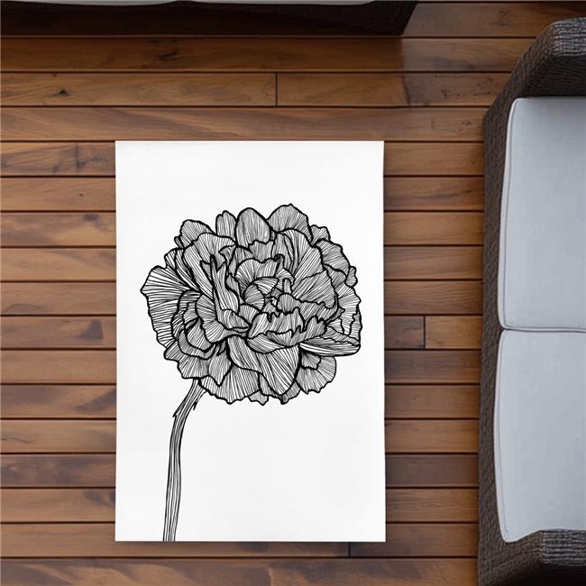 Begin Home Decor C1ROAR23ALK14L 2 x 3 ft. Peony Line Bedroom Minimalist Outdo...