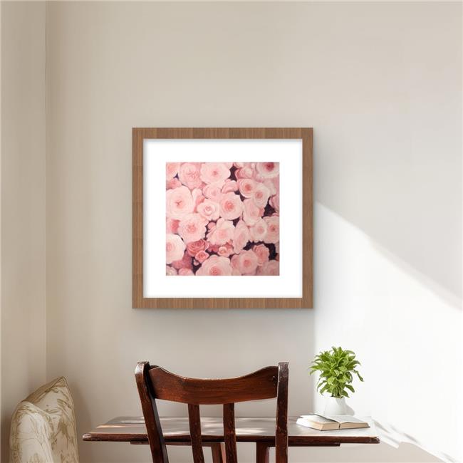Begin Home Decor C1FM1616JP759I 16 x 16 in. Pink Flower Field - Romantic Flor...