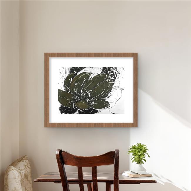 Begin Home Decor C1FM162049YYNY 16 x 20 in. Abstract Flower with Paint Splash...