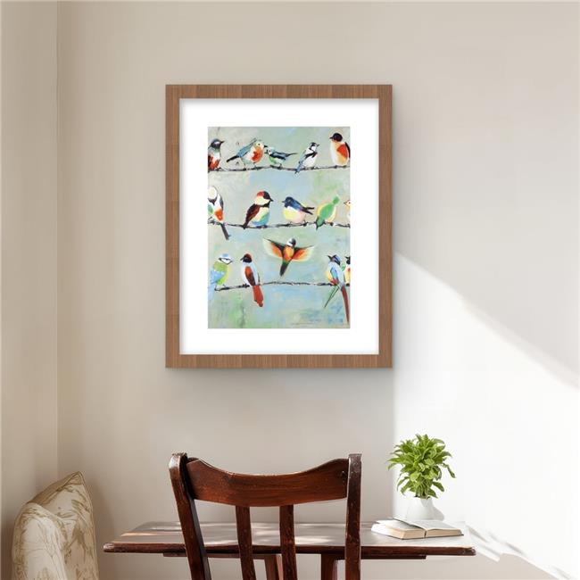 Begin Home Decor C1FM162055KESI 16 x 20 in. Small Abstract Colorful Birds Pri...