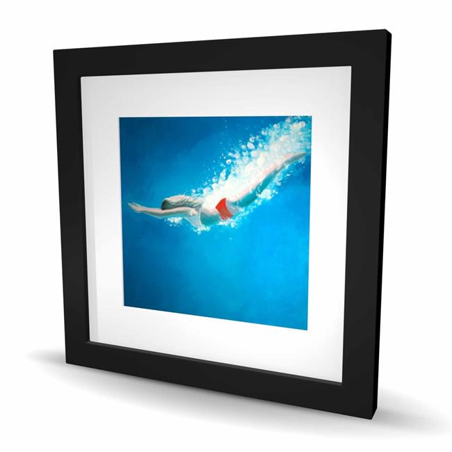 Begin Home Decor C1FM16166IIUMG 16 x 16 in. Diving Jump - Sports & Games Bath...