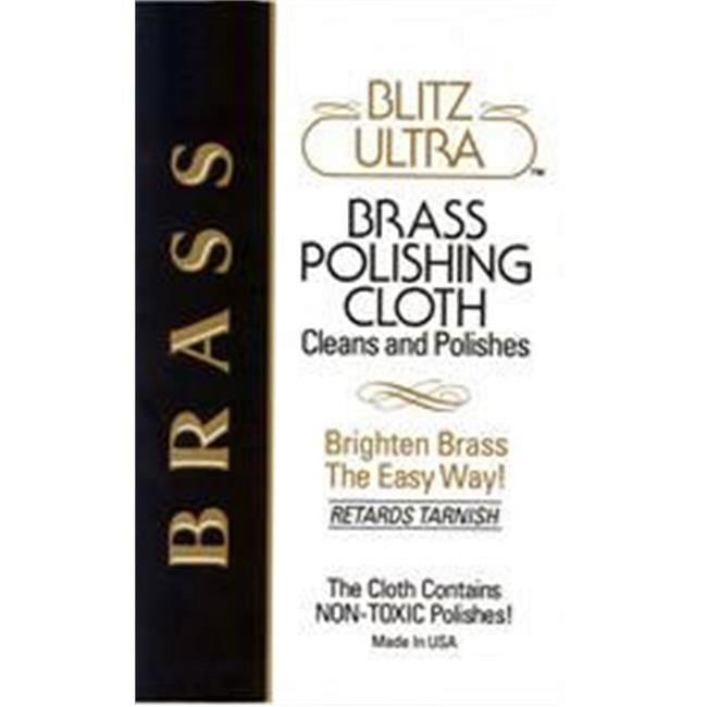 Blitz Manufacturing 8 x 8 in. Ultra Brass Polishing Cloth  Single Ply - Treated