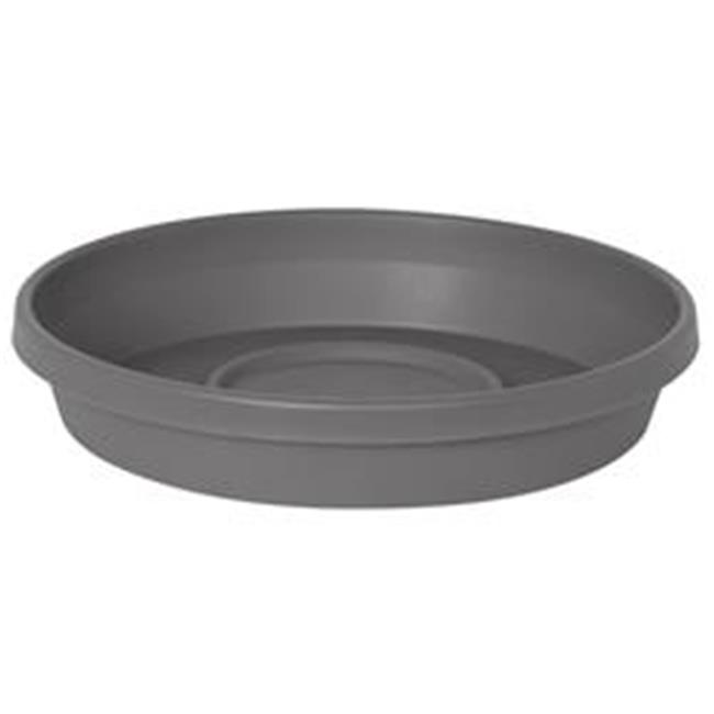 Bloem STT20908 15-20 in. Terra Plant Saucer Tray for Planters  Charcoal