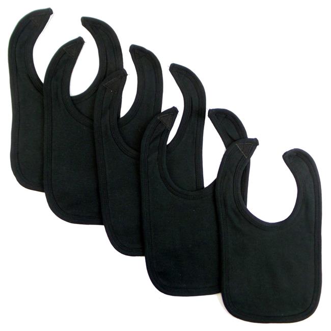 12.25 x 7.5 in. Interlock Bib  Black - Pack of 5