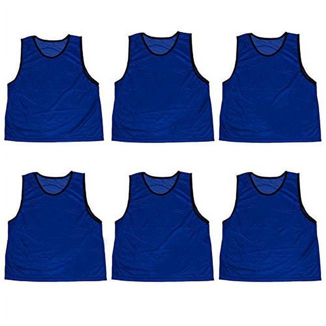 Brybelly SBAS-504 Adult Scrimmage Pinnies  Dark Blue - Pack of 6
