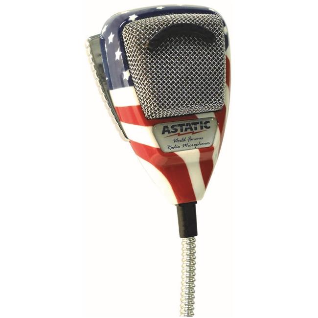 Astatic 636L-FLAG 4 Pin Mic Stars & Stripes