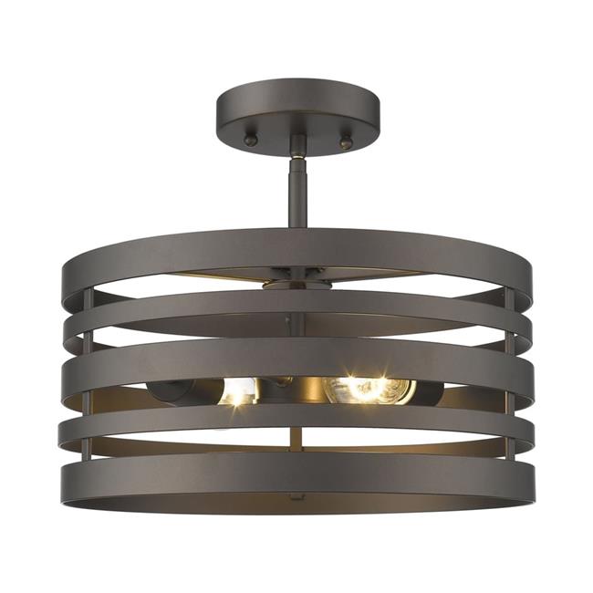 Chloe Lighting CH2H122RB13-SF2 Paisley Farmhouse 2 Light Rubbed Bronze Semi-F...