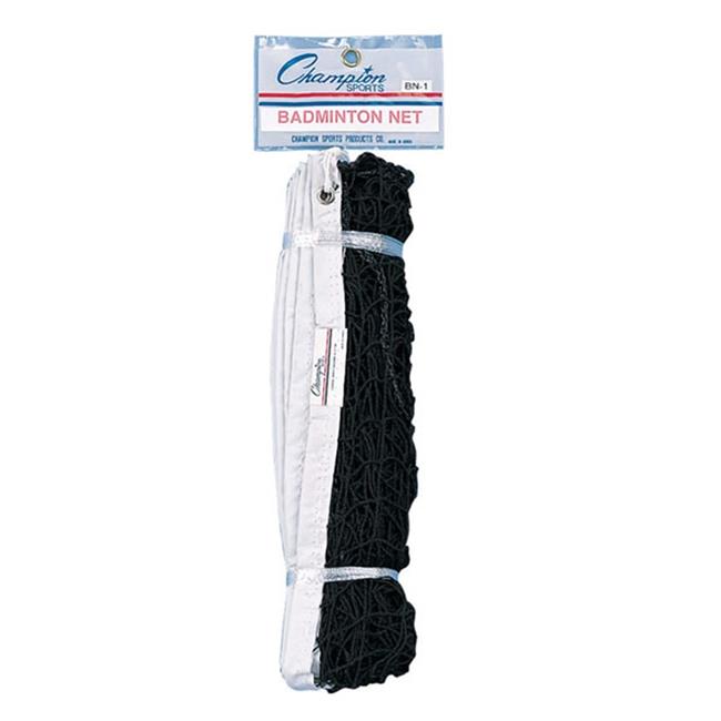 Champion Sports BN20 21 x 2.5 ft. 18-Ply Badminton Net  Black & White - 1.77 lbs