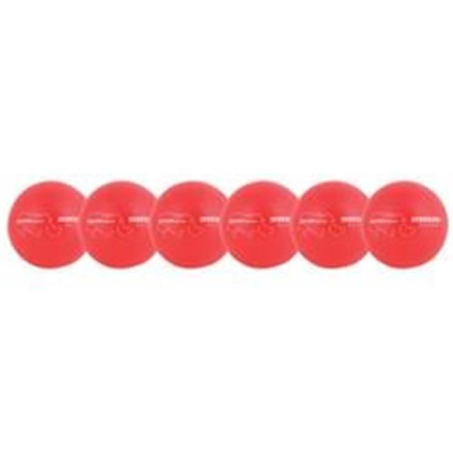 Champion Sports RXD6NRDSET Rhino Skin Dodgeball Set  Neon Red - Set of 6