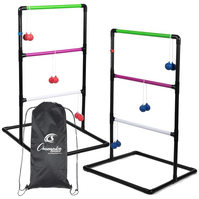 Ladder Ball Golf Game Set Red & Royal Blue & Black