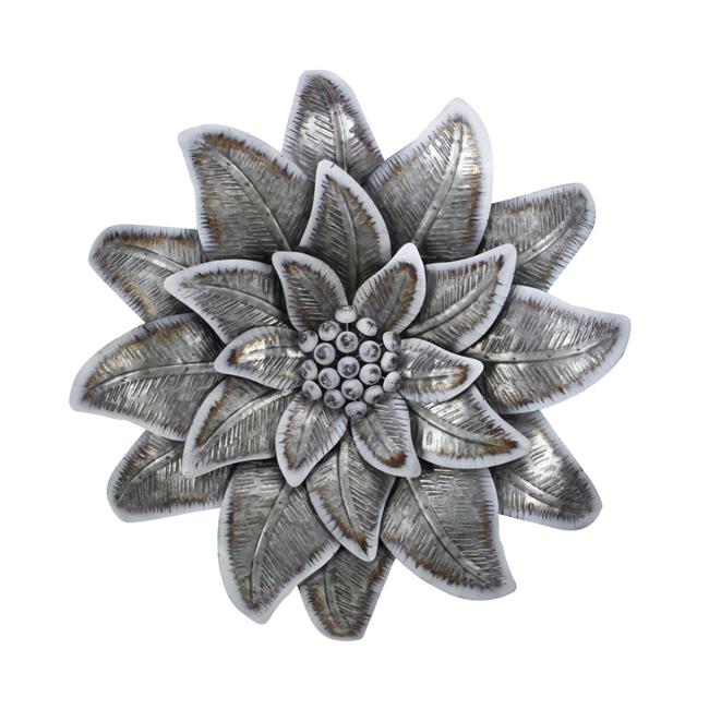 Cheungs 5146B Galvanized Metal Flower Wall Decor