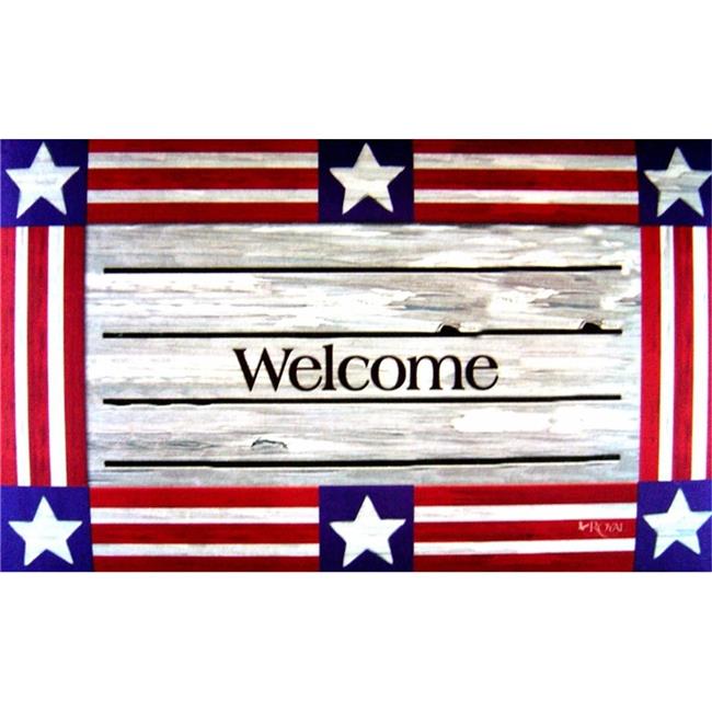 Custom Printed Rugs CPR047 Welcome 18 x 30 in. Doormat Rug - Light Gray