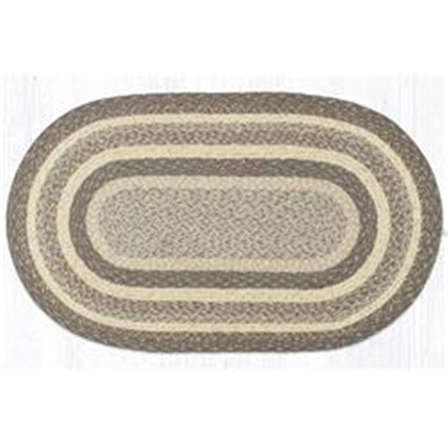 Capitol Importing 03-9-113 27 x 45 in. C 9-113 Khaki Oval Braided Rug