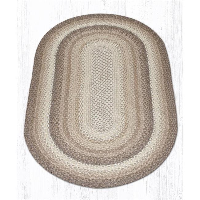 Capitol Importing 04-776 3 x 5 ft. Natural Braided Oval Rug
