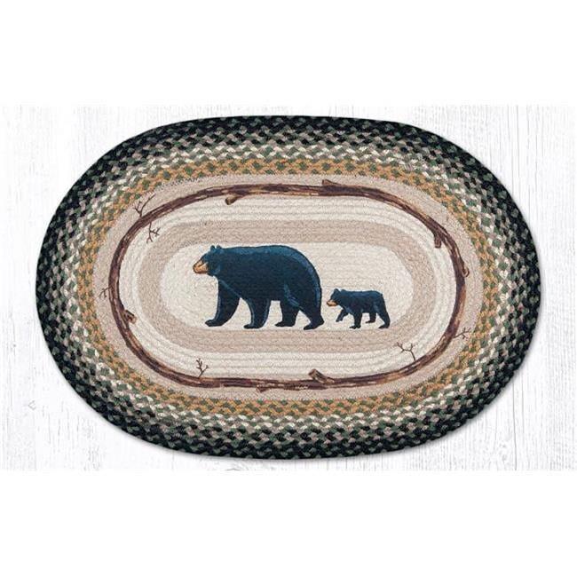 Capitol Importing 65-116MB 20 x 30 in. Mama and Baby Bear Oval Patch Rug