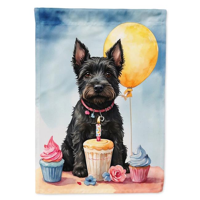 Carolines Treasures DAC8046CHF 40 x 28 in. Scottish Terrier Happy Birthday Ho...