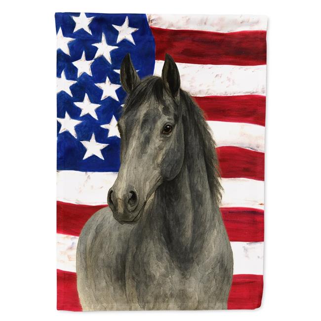 Carolines Treasures WDK6536CHF 40 x 28 in. Gray Thoroughbred Horse American H...