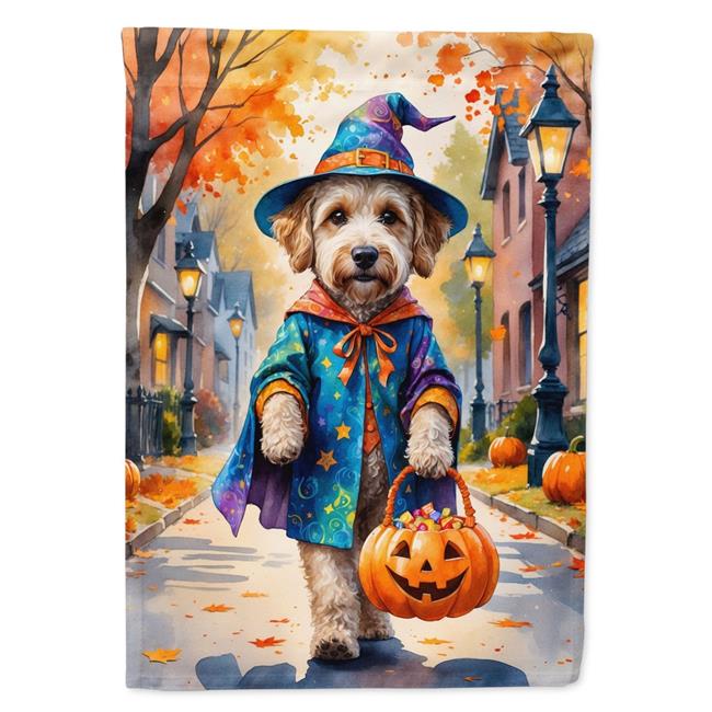 Carolines Treasures DAC8370CHF 40 x 28 in. Labradoodle Halloween Trick or Tre...