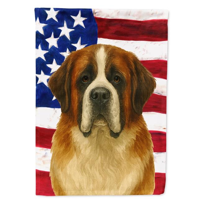 Carolines Treasures WDK6308CHF 40 x 28 in. Brown & White Saint Bernard Americ...