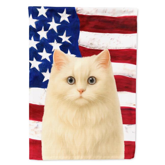 Carolines Treasures WDK6442CHF 40 x 28 in. Persian White Cat American House Flag