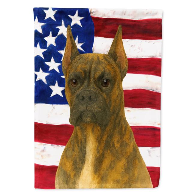 Carolines Treasures WDK6046CHF 40 x 28 in. Brindle Cropped Boxer American Fla...