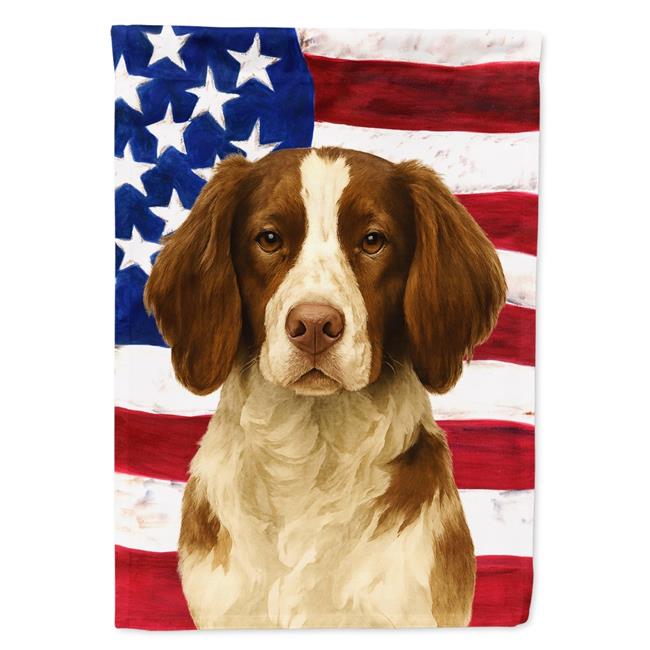 Carolines Treasures WDK6156CHF 40 x 28 in. Liver & White Brittany American Fl...