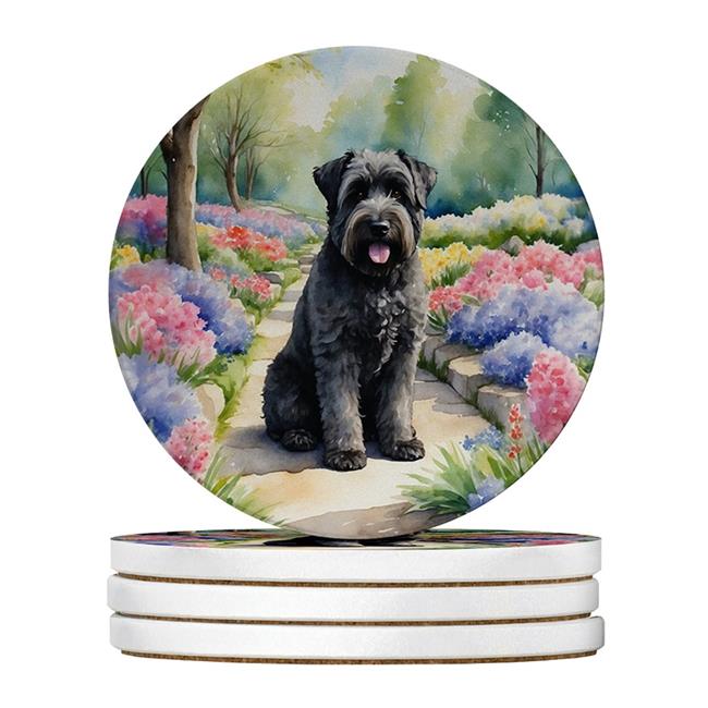 Carolines Treasures DAC6579RCS4 4 x 4 in. Bouvier des Flandres Spring Path Sa...