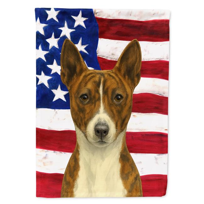 Carolines Treasures WDK6223CHF 40 x 28 in. Brindle & White Basenji American F...