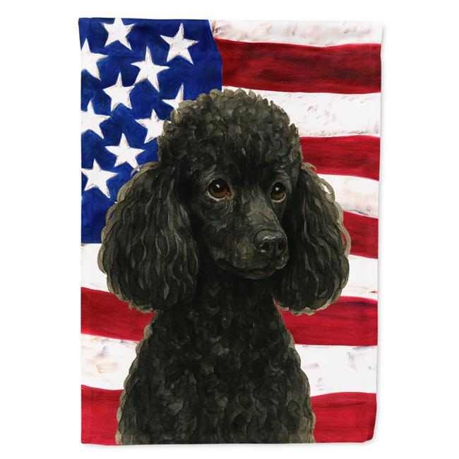 Carolines Treasures WDK6110CHF 40 x 28 in. Black Miniature Poodle American Fl...