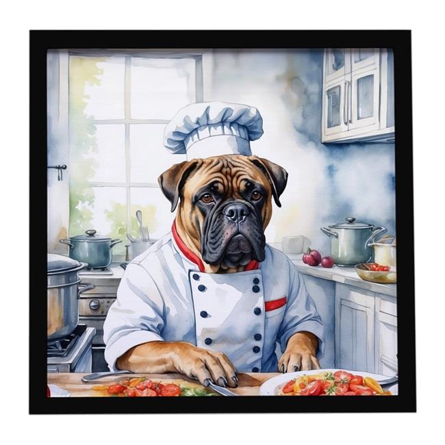 Carolines Treasures DAC6224MFP88 8 x 8 in. Bullmastiff The Chef Framed Metal ...